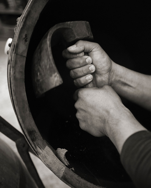 Cooper making a barrel