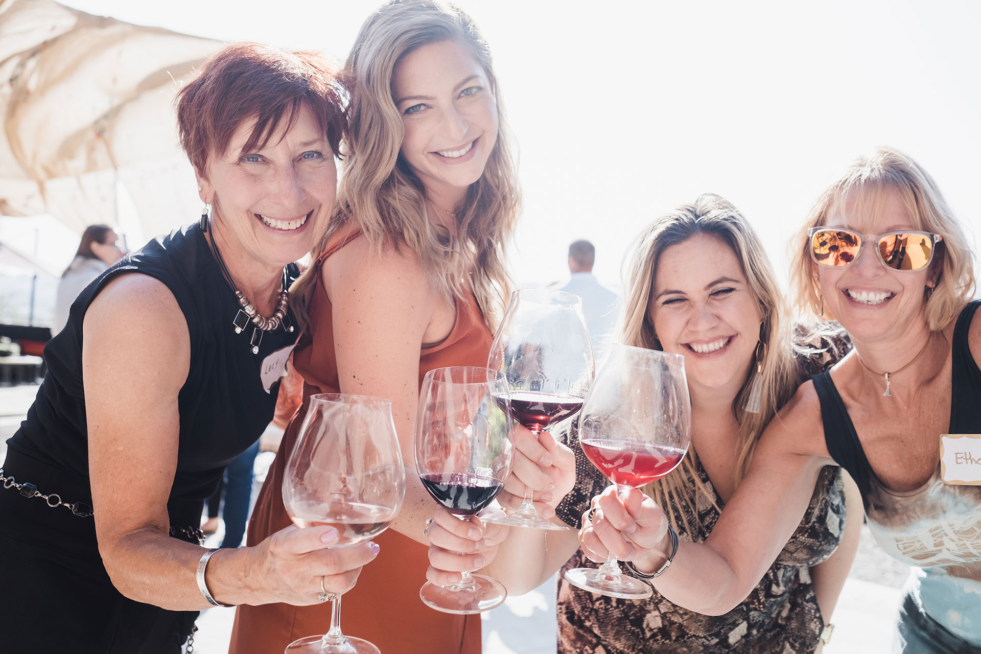 Group of women drinking wine and having fun at B.Wise