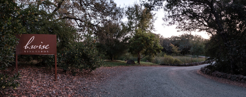 Estate entrance, Moon Mountain Sonoma