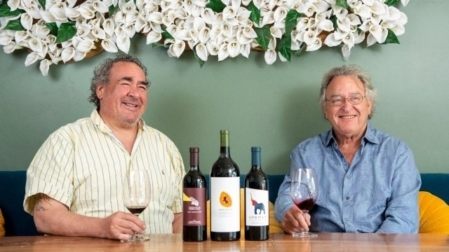 Mark Herold, winemaker (left) with Brion Wise, Vintner