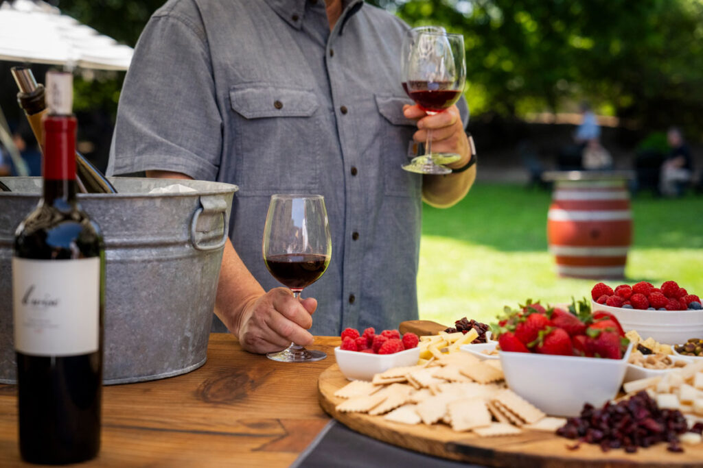 Event in the back yard of our B. Wise Tasting Lounge in Kenwood