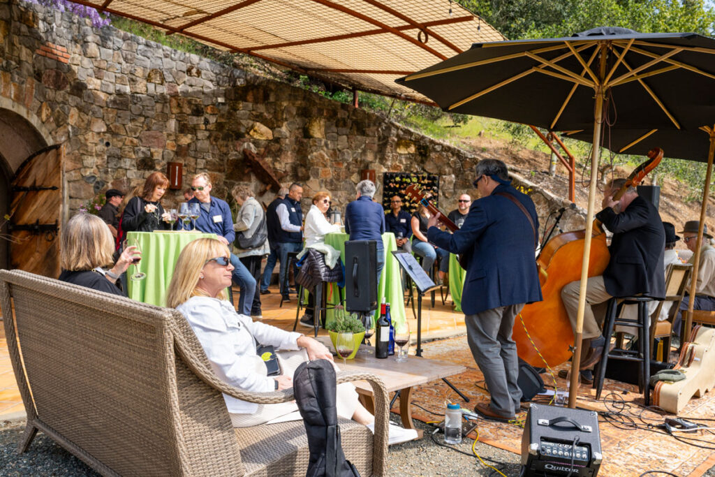 Wine Club member party on the B. Wise Vineyards estate terrace