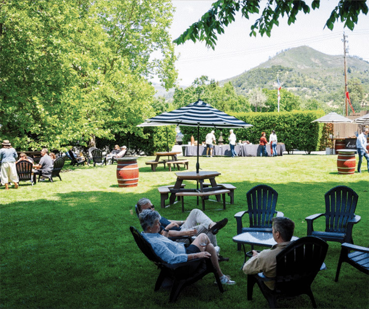 b. wise club members in the garden